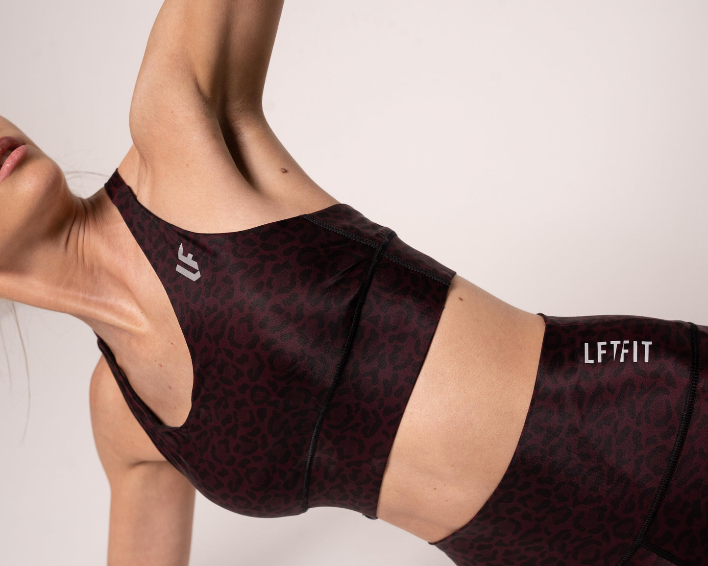 LF Leopard Crossover Sports Bra