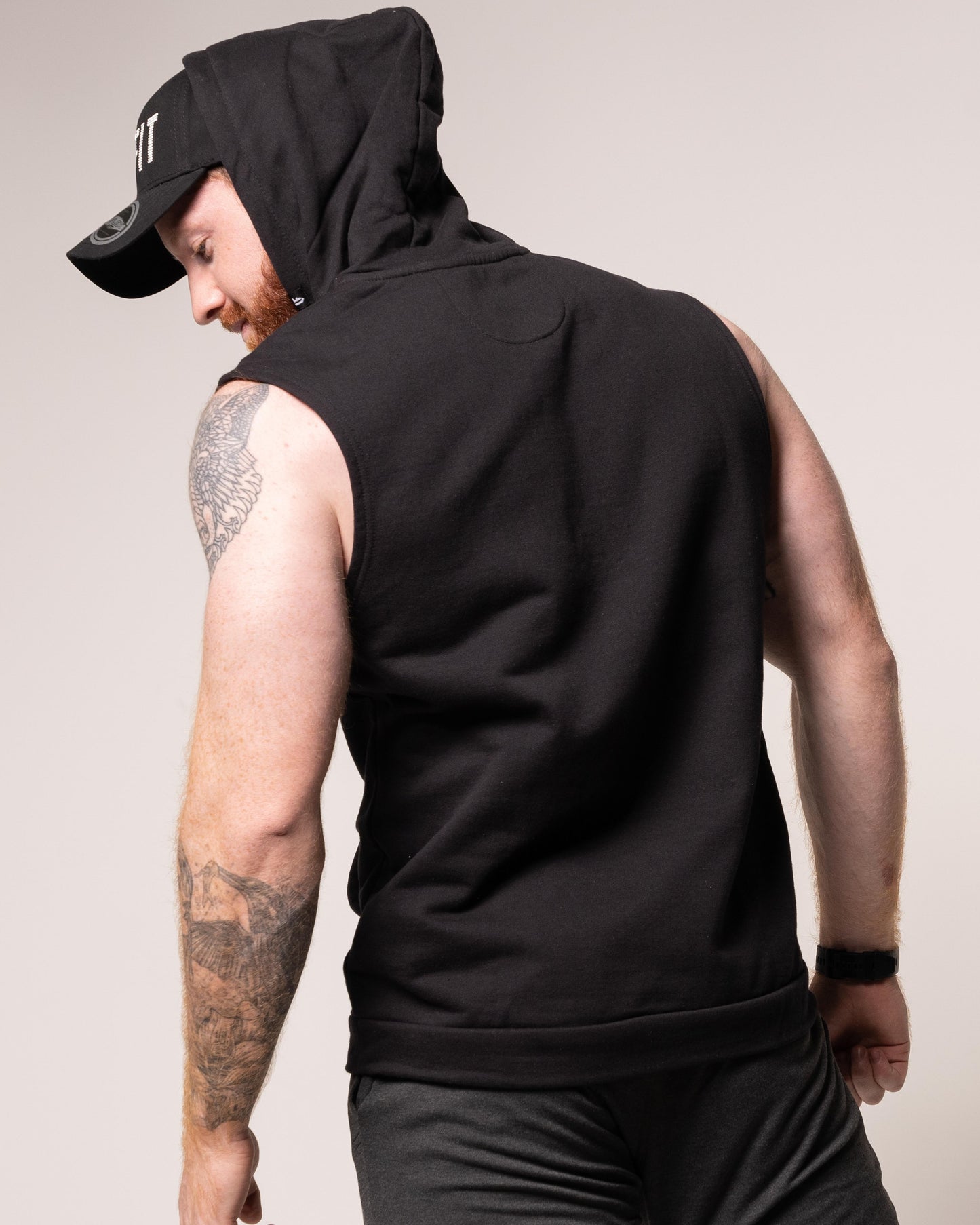 LFTFIT Distressed Circle Sleeveless Hoodie