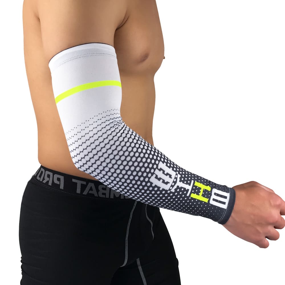 Aofit Neon Ice Silk Breathable Sports Arm Sleeves, 1 Pair