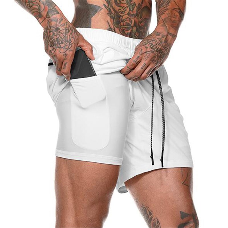 2 in 1 Camouflage Fitness And Gym Shorts