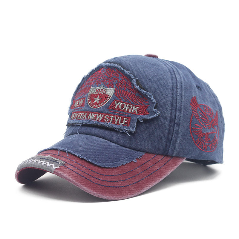 Fashion Washed Distressed Embroidery Baseball Cap Embroidery