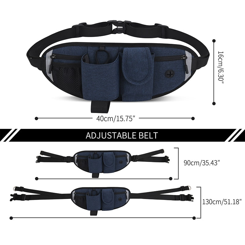 Dog Running Waist Bag And Leash
