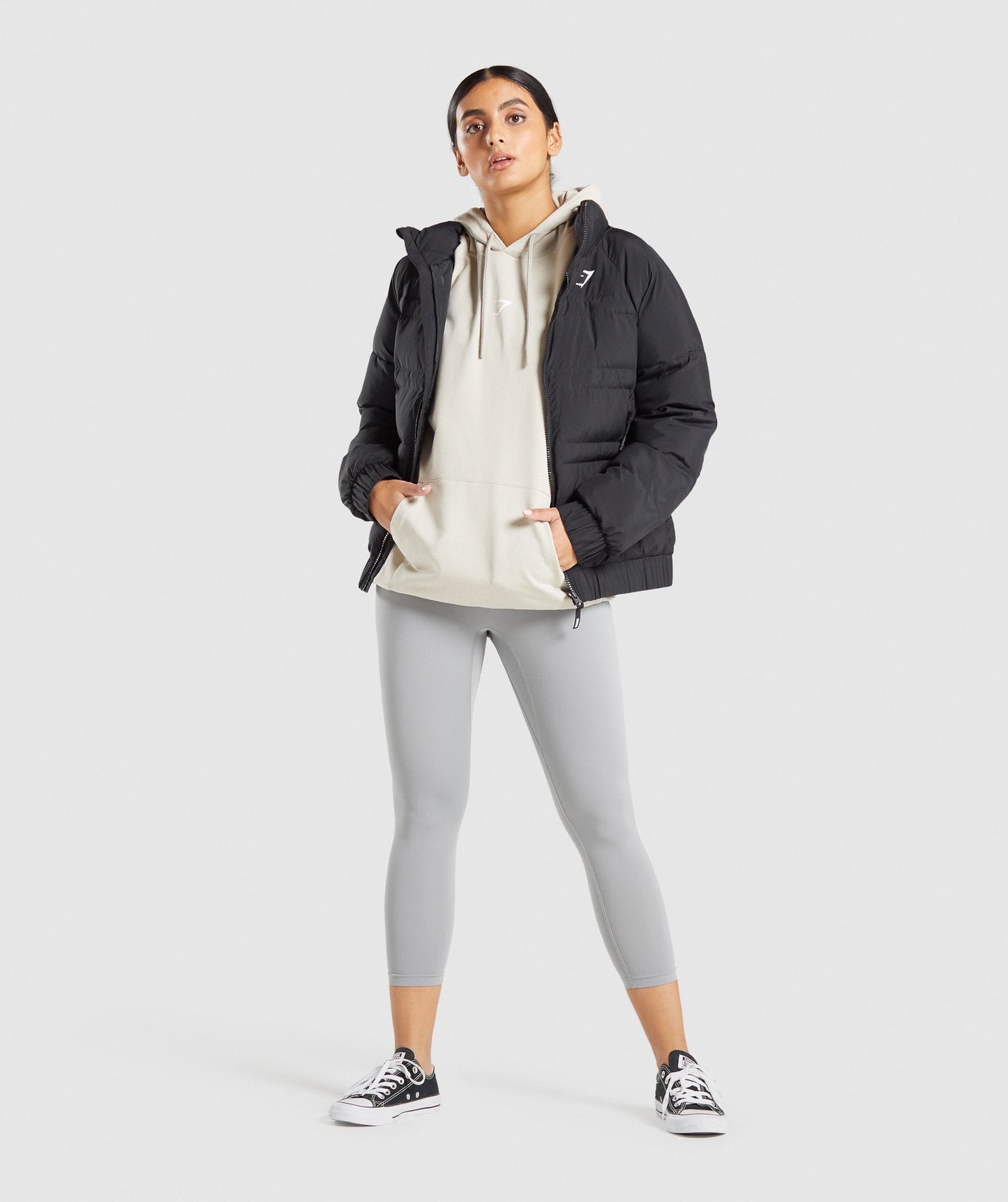 Gymshark Strobe Graphic Hoodie - Grey