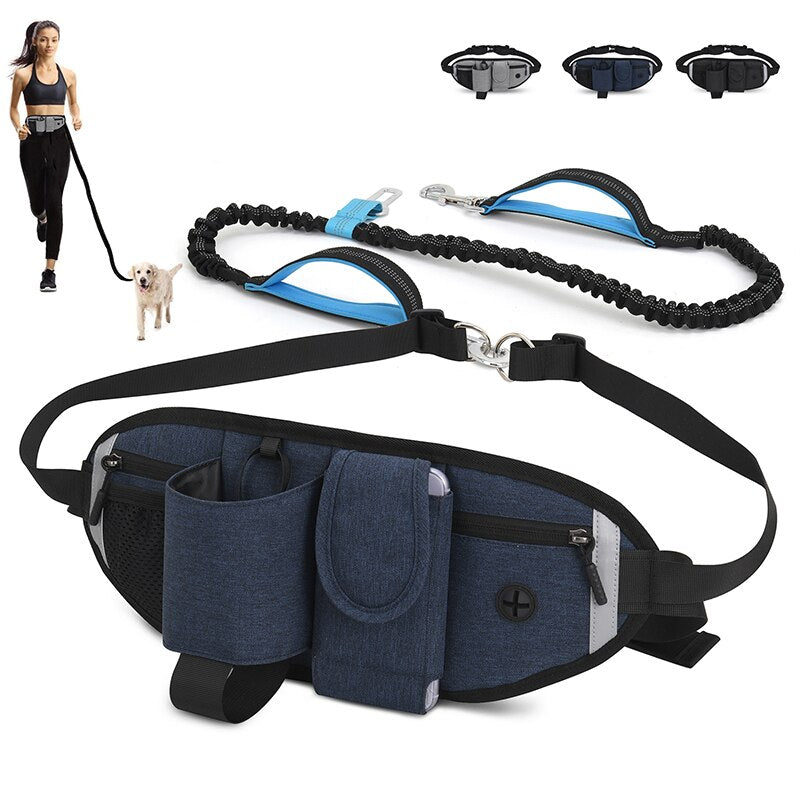 Dog Running Waist Bag And Leash