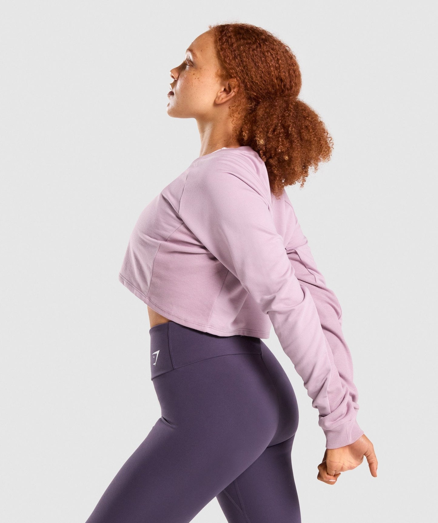 Gymshark Training Cropped Sweater - Light Purple