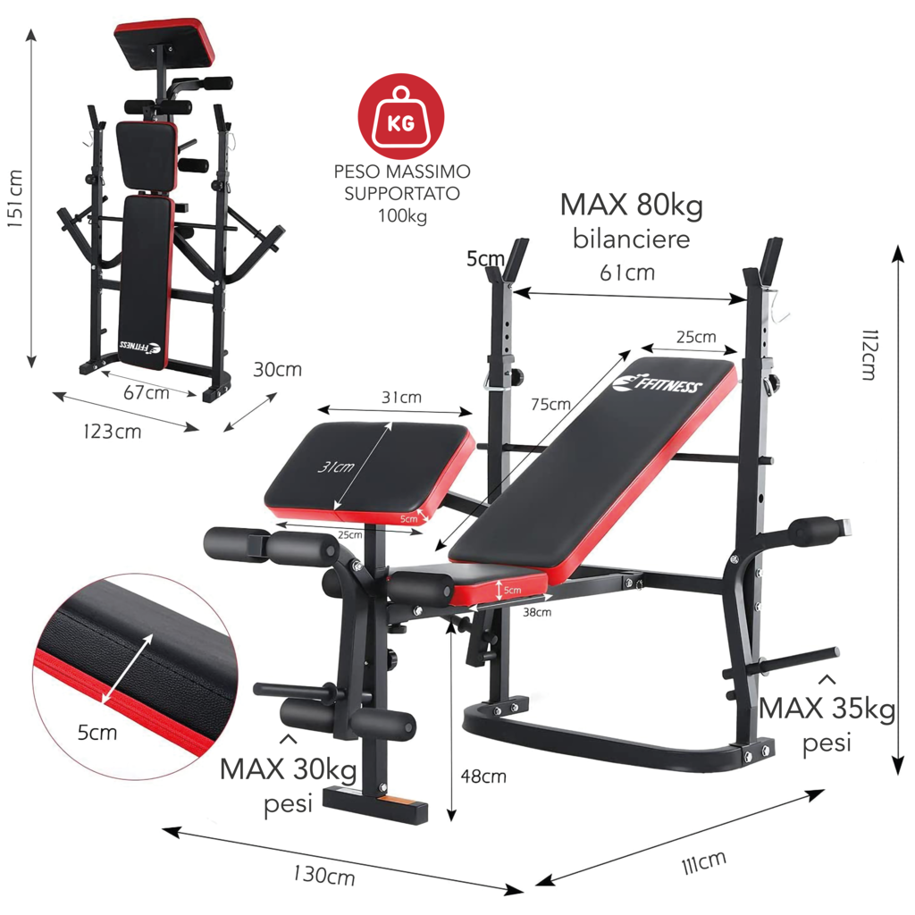 Adjustable Folding Weight Bench with Butterfly & Leg Extension