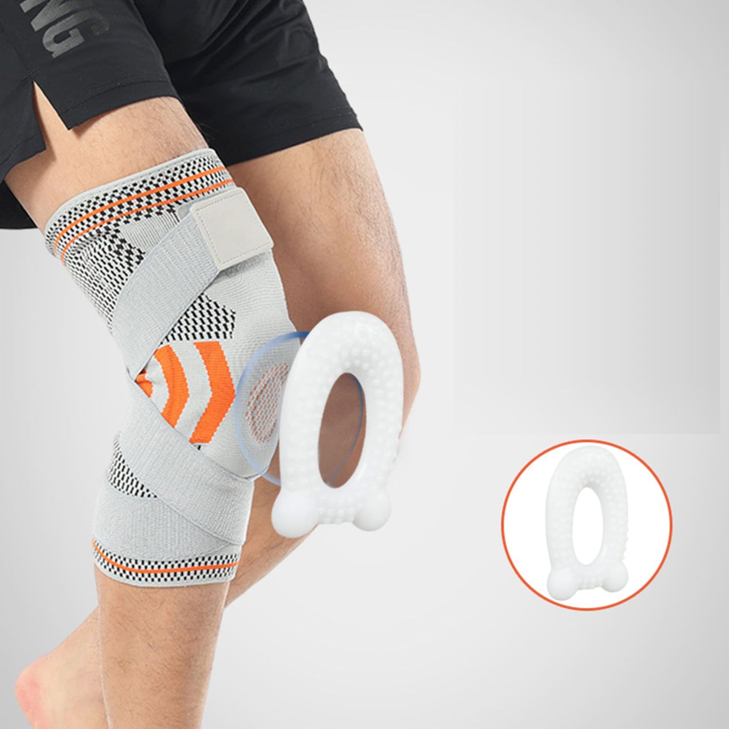 Aofit Knee Support Sleeves with Side Stabilizers, Protective Gel Pad, Adjustable Straps, 1 Pair