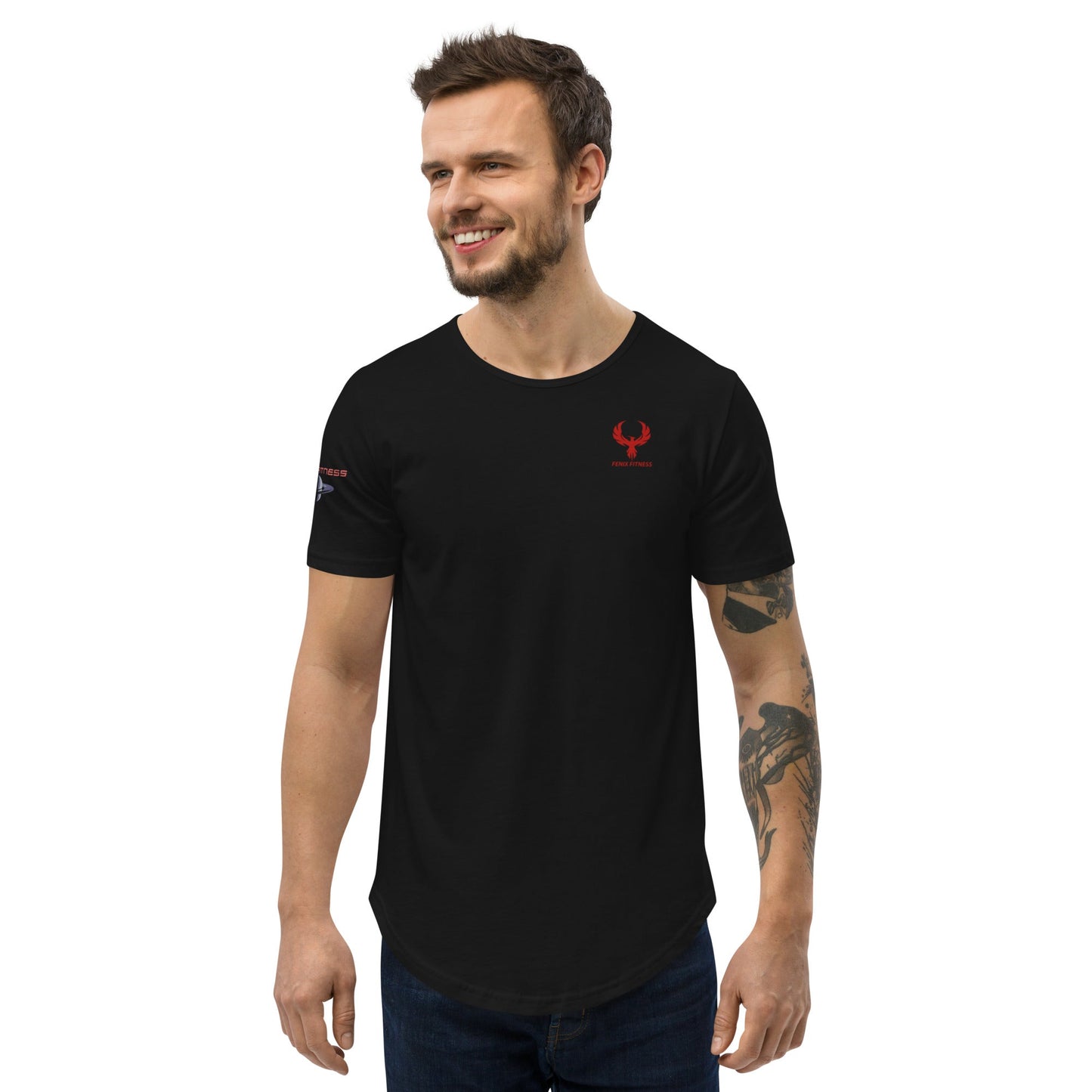 FENIX FITNESS SATURN Men's Curved Hem T-Shirt