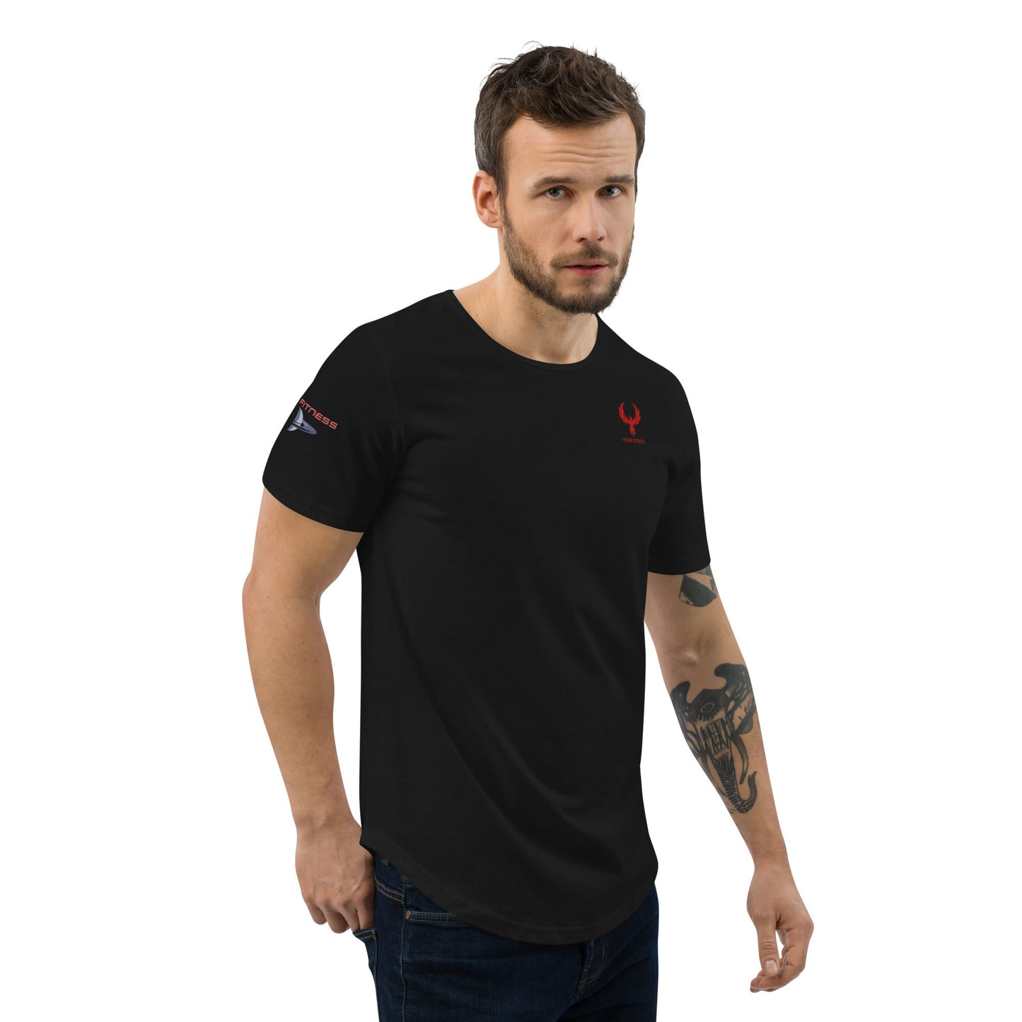 FENIX FITNESS SATURN Men's Curved Hem T-Shirt