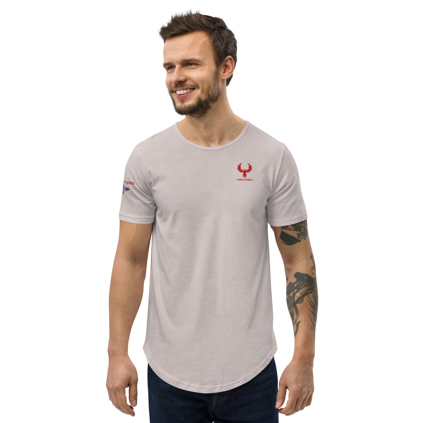 FENIX FITNESS SATURN Men's Curved Hem T-Shirt
