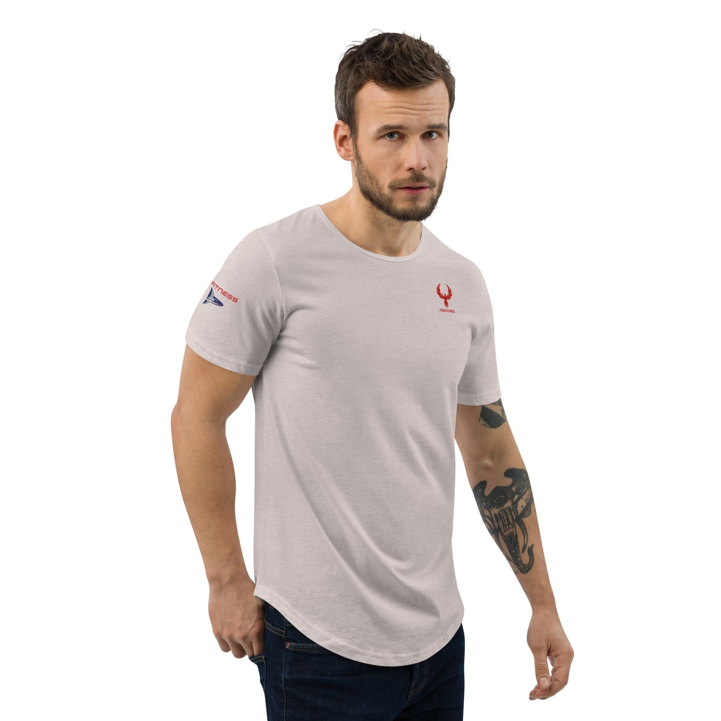 FENIX FITNESS SATURN Men's Curved Hem T-Shirt