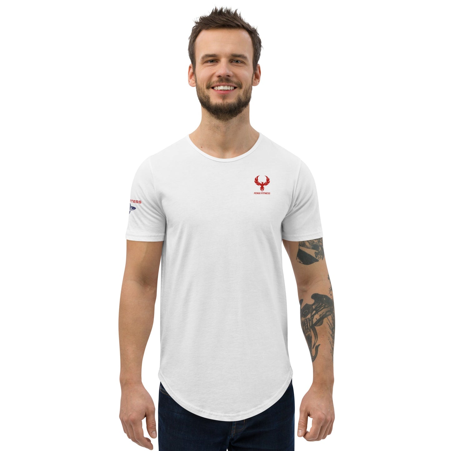 FENIX FITNESS SATURN Men's Curved Hem T-Shirt