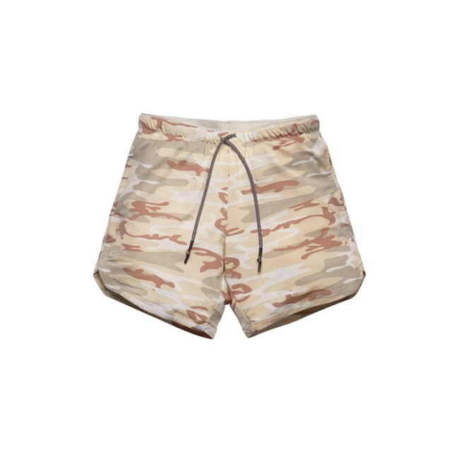 2 in 1 Camouflage Fitness And Gym Shorts
