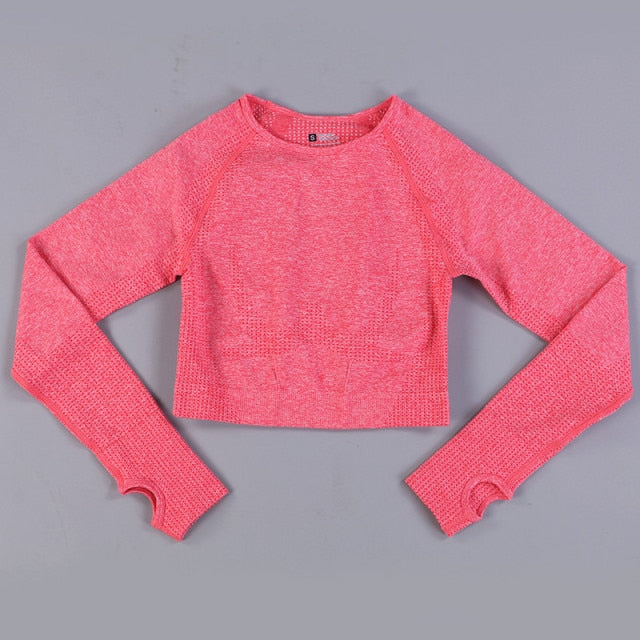 Long Sleeve Seamless Gym, Yoga Top