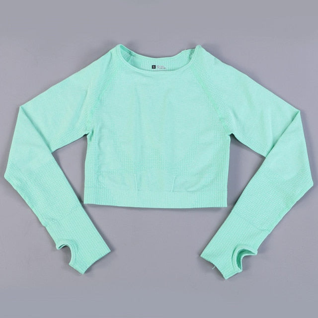 Long Sleeve Seamless Gym, Yoga Top