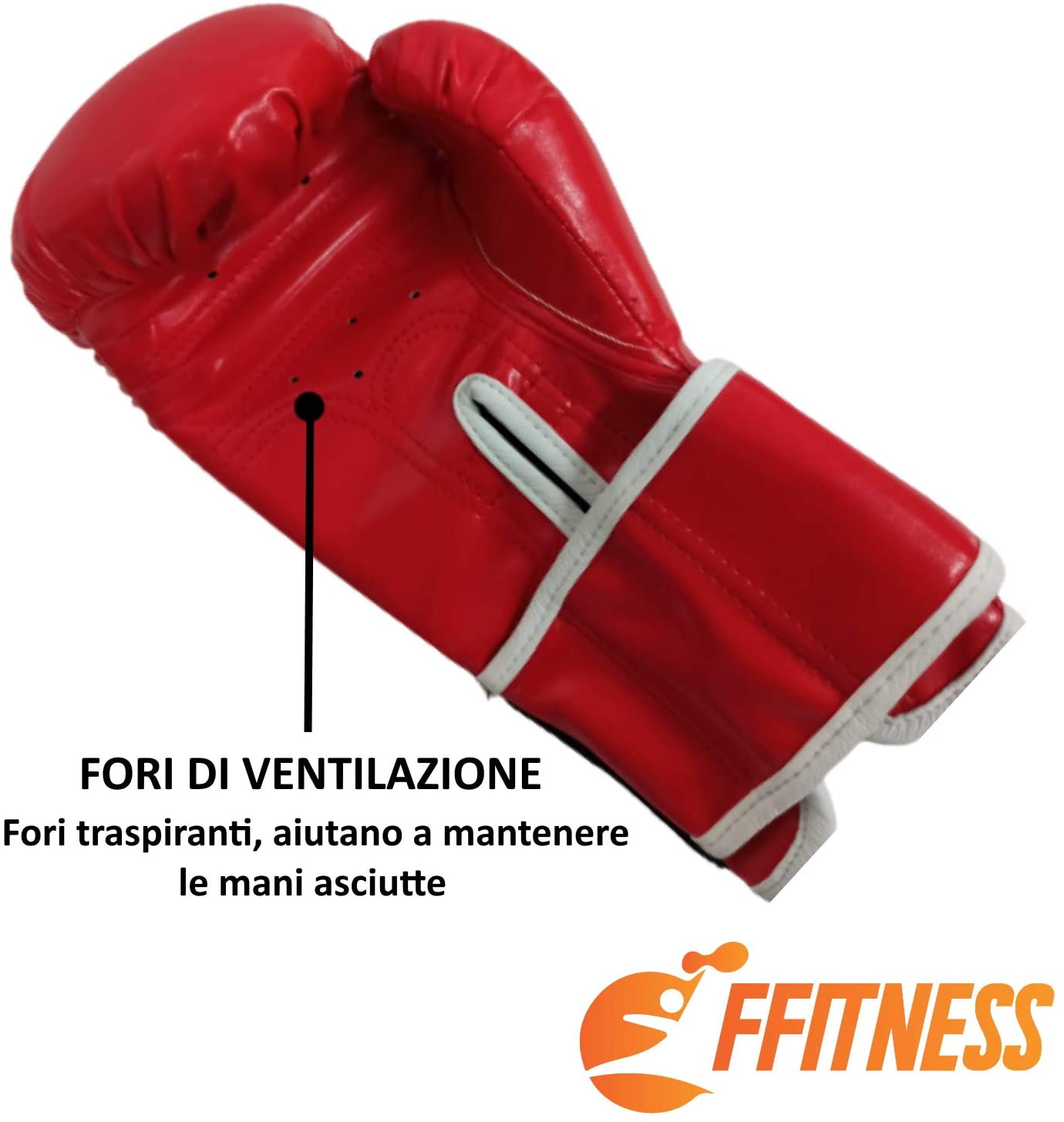 Punching Ball - Sacco boxe con guantoni rossi per adulti