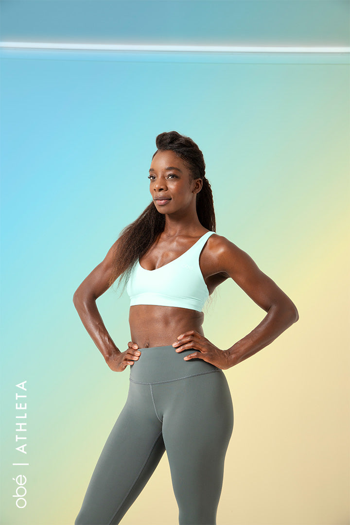 obé x Athleta Solace Bra (A-C), Paradiso Blue