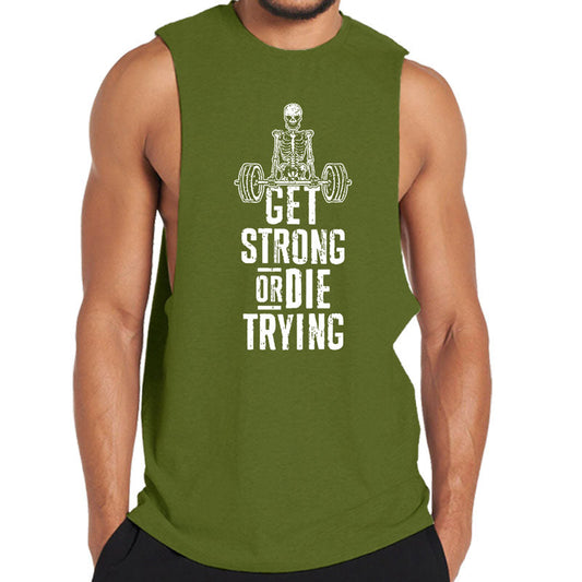 Cotton Get Strong Graphic Men's Tank Top
