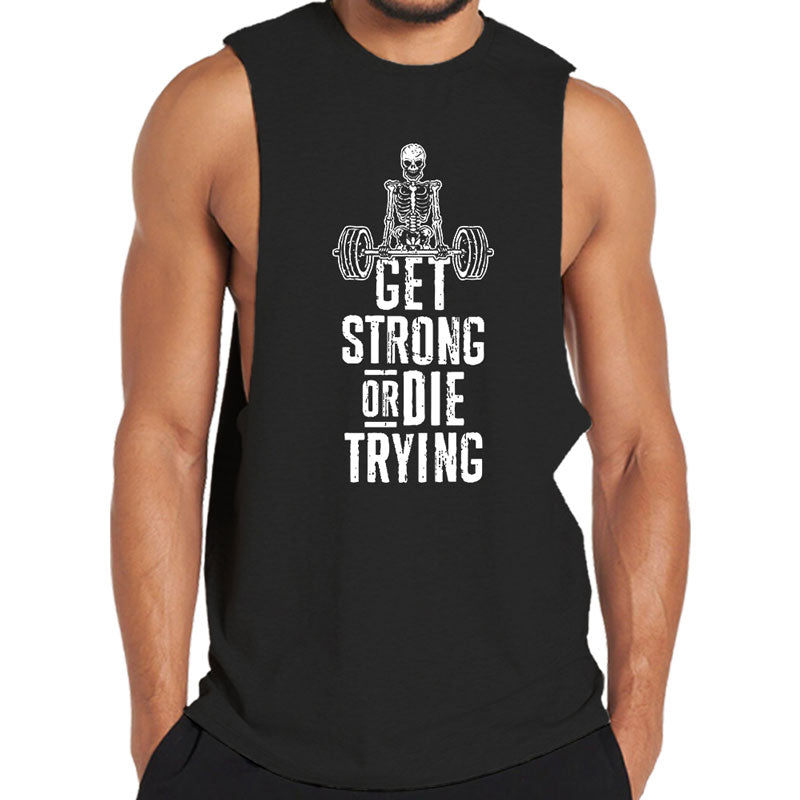 Cotton Get Strong Graphic Men's Tank Top