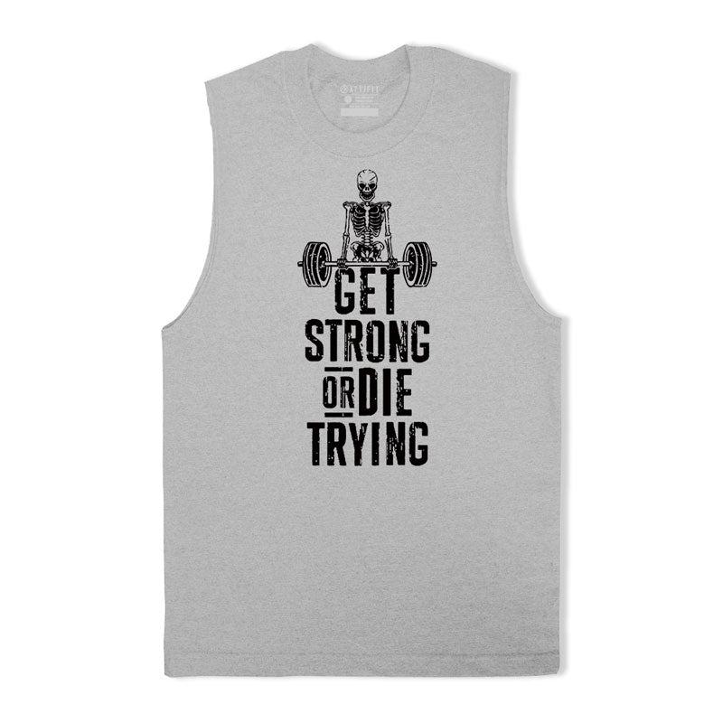Cotton Get Strong Graphic Men's Tank Top