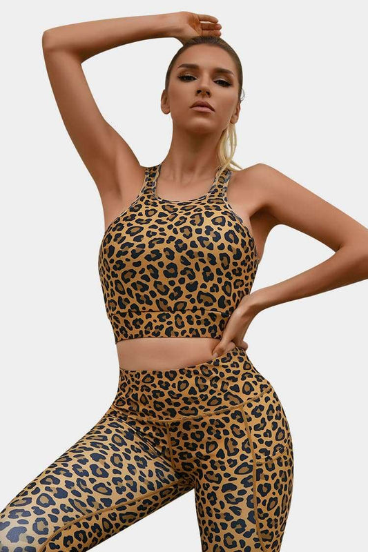 Vutru Animal Leopard Support Sports Bra