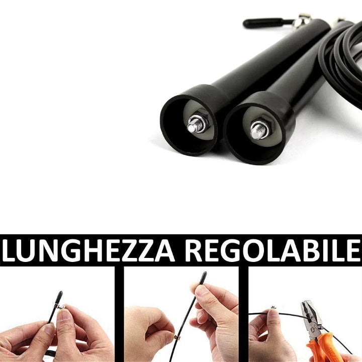 [KIT COMPLETO] Ruota Addominali + Corda da salto + Tappetino Fitness + Kit Fasce Elastiche