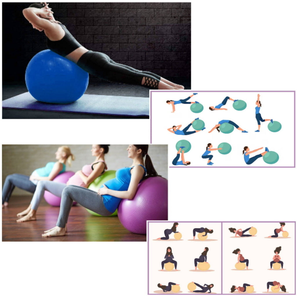 [KIT COMPLETO] Tappetino Fitness da 6mm + Fit Ball + Maniglie per piegamenti + Ab Roller + Kit Fasce Elastiche