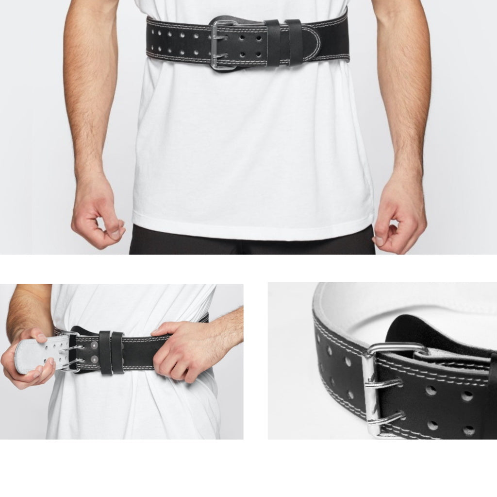 Cintura Sollevamento Pesi in Cuoio Allenamento Bodybuilding Gym Fascia Lombare