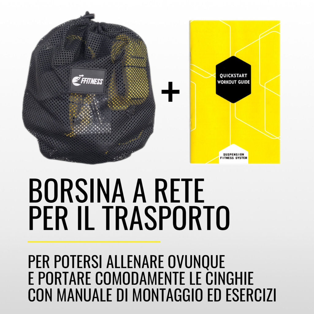 [KIT COMPLETO] Suspension Strap + Kit Fasce Elastiche + Rullo Massaggiatore