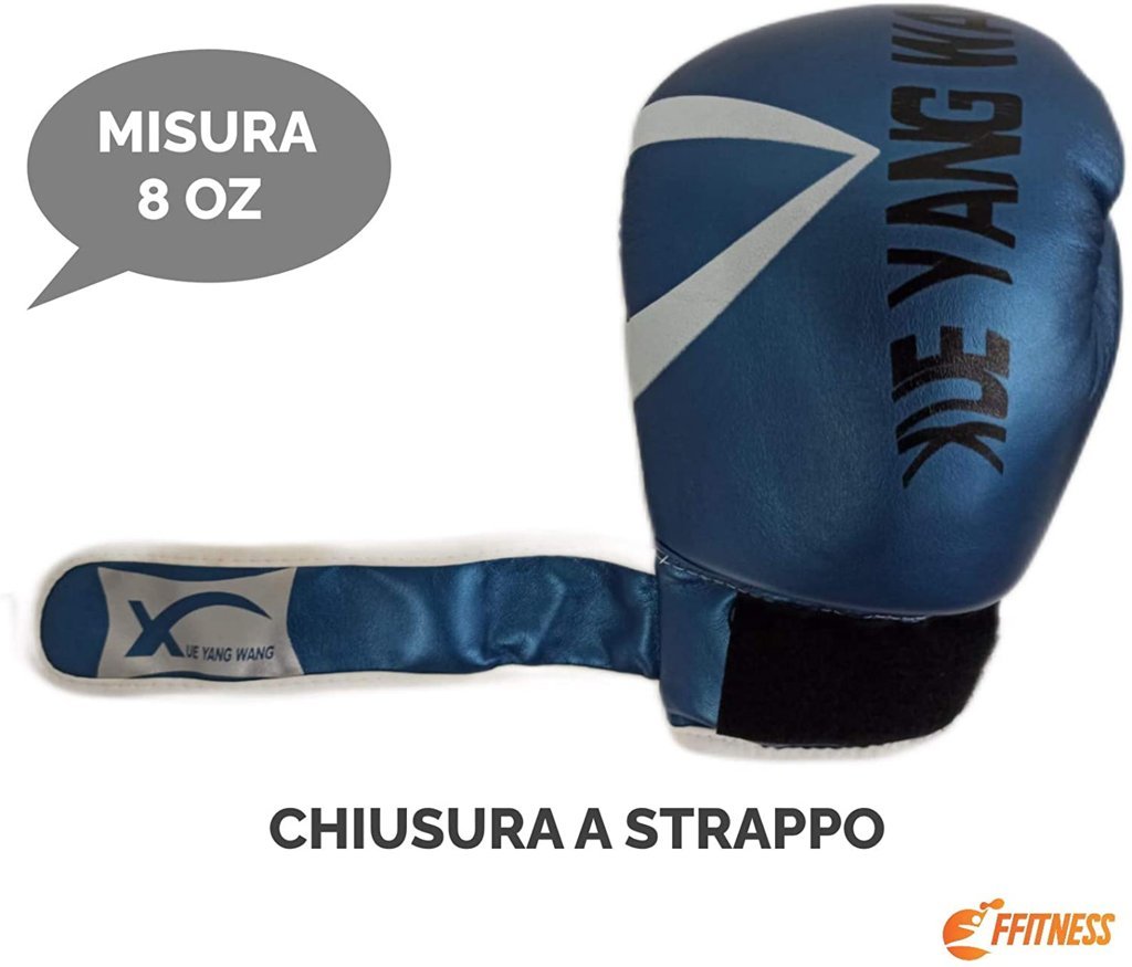 Punching Ball - Sacco boxe con guantoni blu per bambini