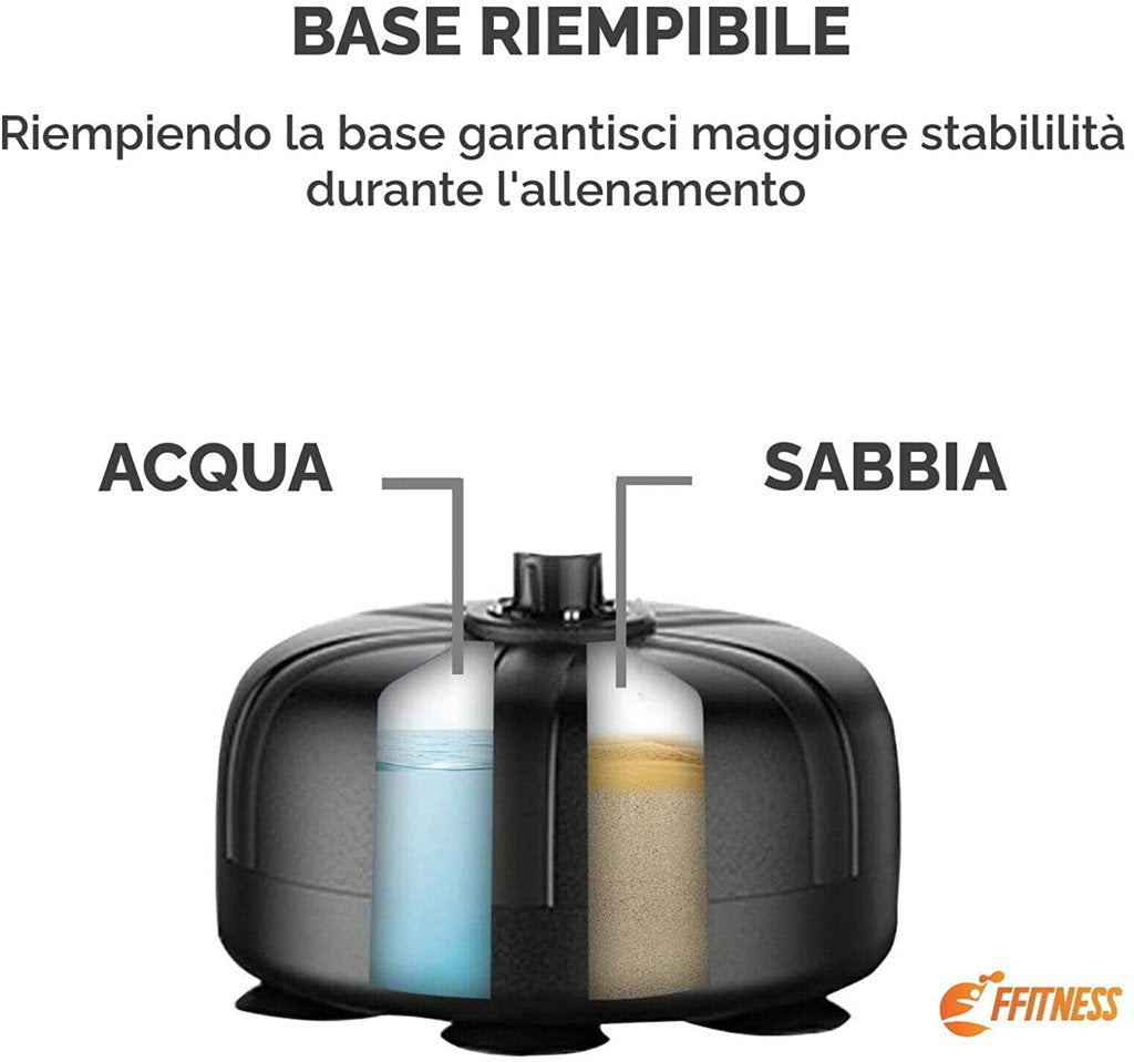 Punching Ball - Sacco boxe con guantoni neri per adulti