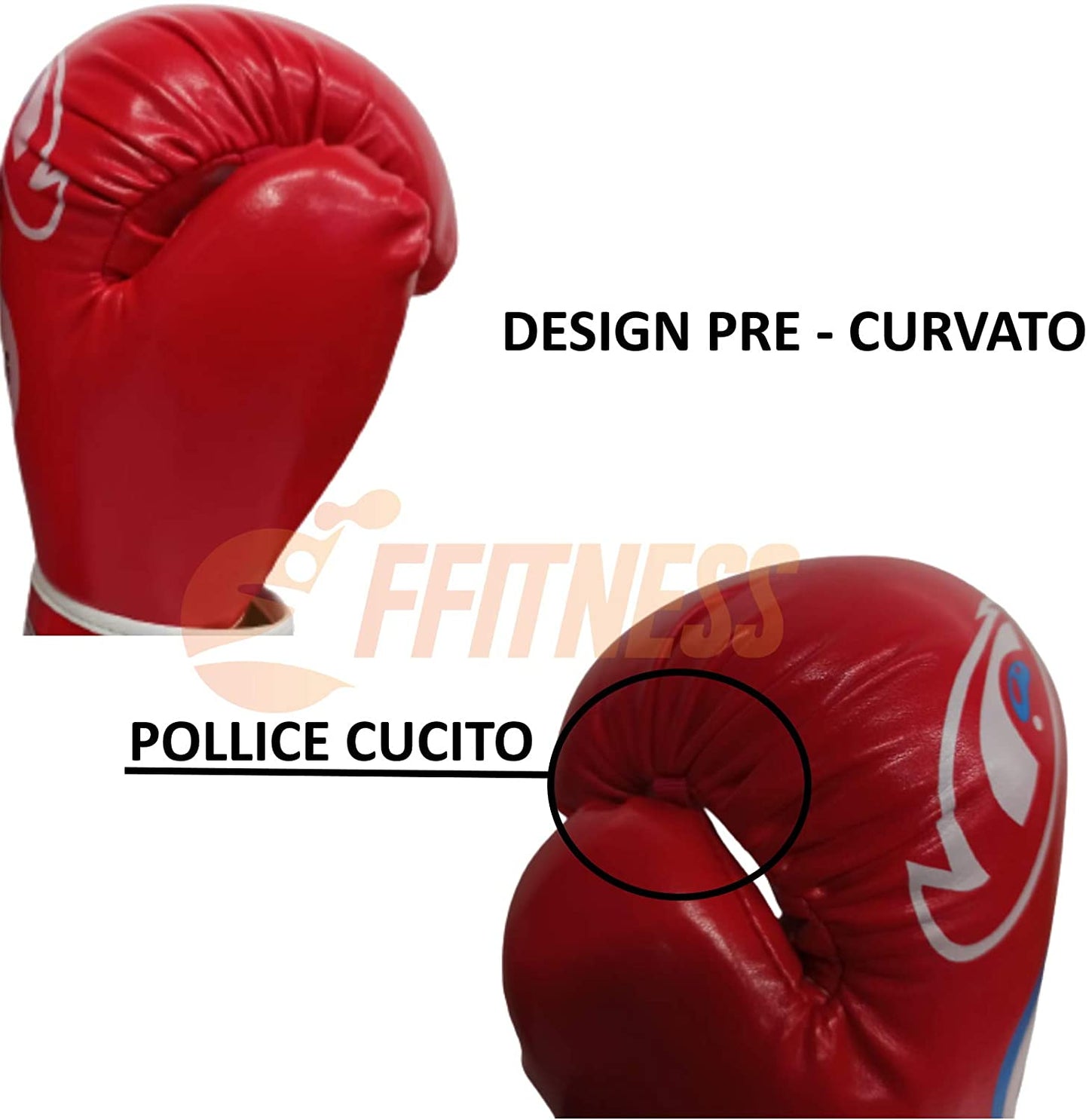 Punching Ball - Sacco boxe con guantoni rossi per adulti