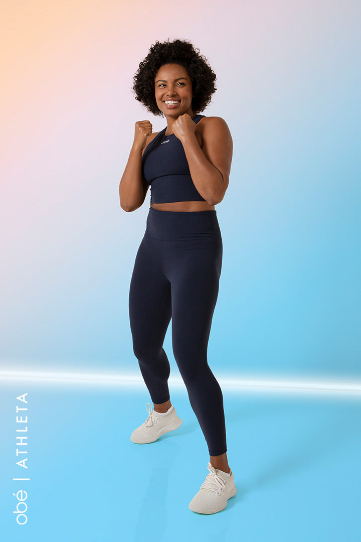 obé x Athleta Ultra High Rise Elation 7/8 Tight, navy