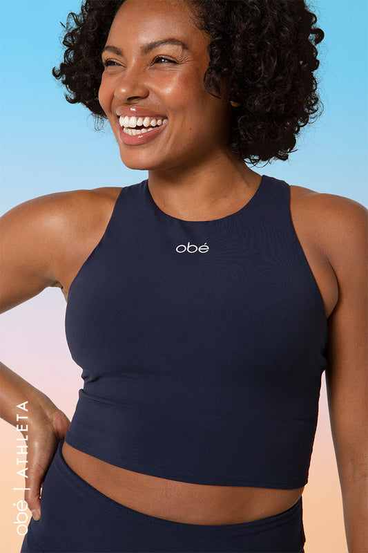 obé x Athleta Conscious Crop (A-C), navy