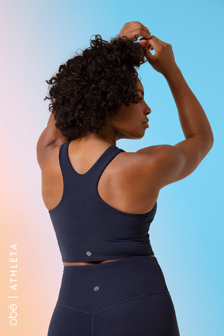 obé x Athleta Conscious Crop (A-C), navy
