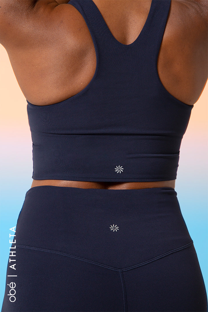 obé x Athleta Conscious Crop (D-DD), navy