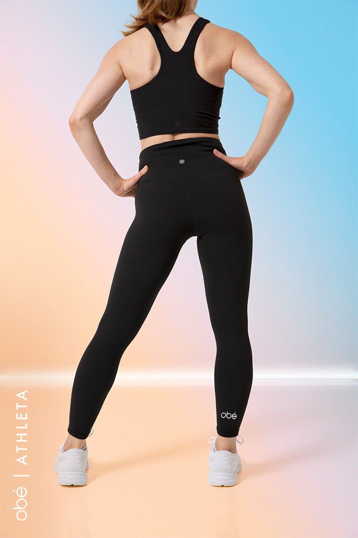 obé x Athleta Ultra High Rise Elation 7/8 Tight, black