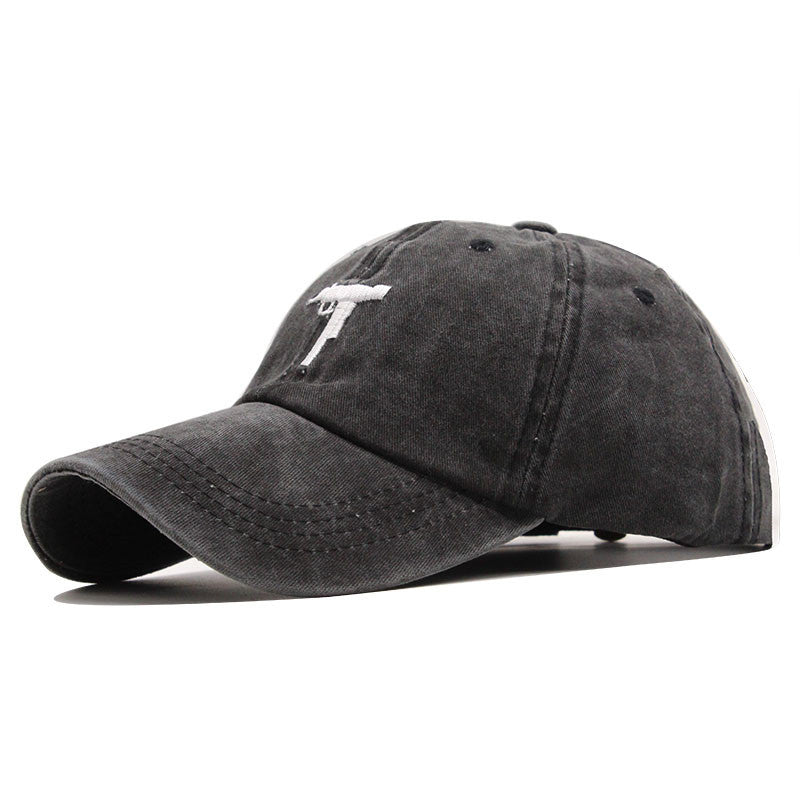Vintage Washed Cotton Embroidered Baseball Cap