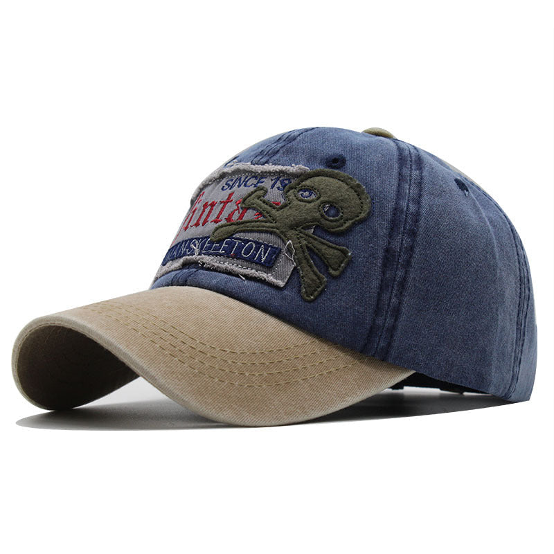 New Washed Octopus Embroidered Baseball Cap