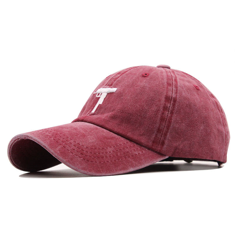Vintage Washed Cotton Embroidered Baseball Cap