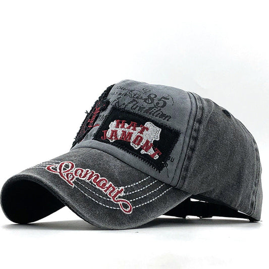 New Washed Baseball Cap Cotton Letter Embroidery