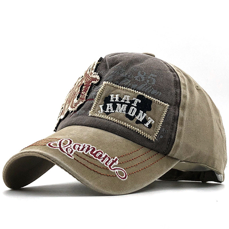 New Washed Baseball Cap Cotton Letter Embroidery