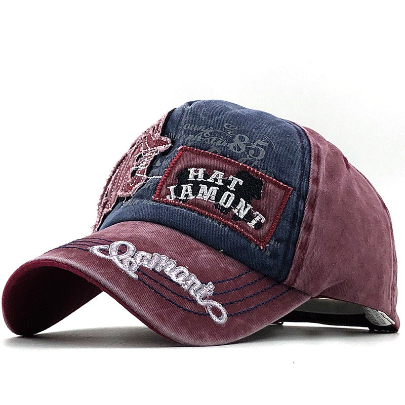 New Washed Baseball Cap Cotton Letter Embroidery