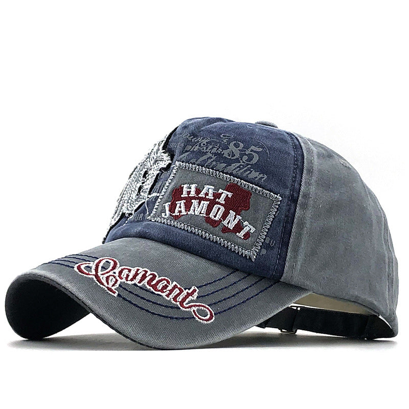 New Washed Baseball Cap Cotton Letter Embroidery