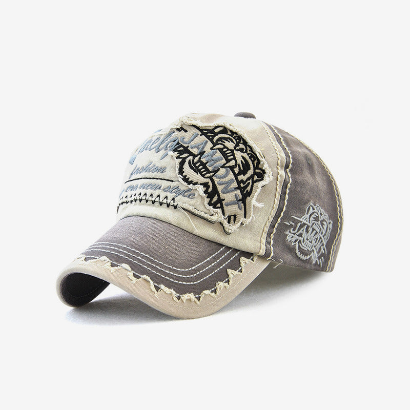 Tiger Head Embroidered Casual Baseball Cap