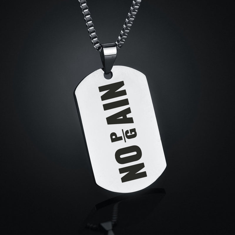 No Pain No Gain Titanium Steel Fitness Jewelry