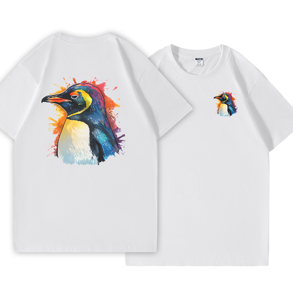 Rainbow Penguin Cotton Tee