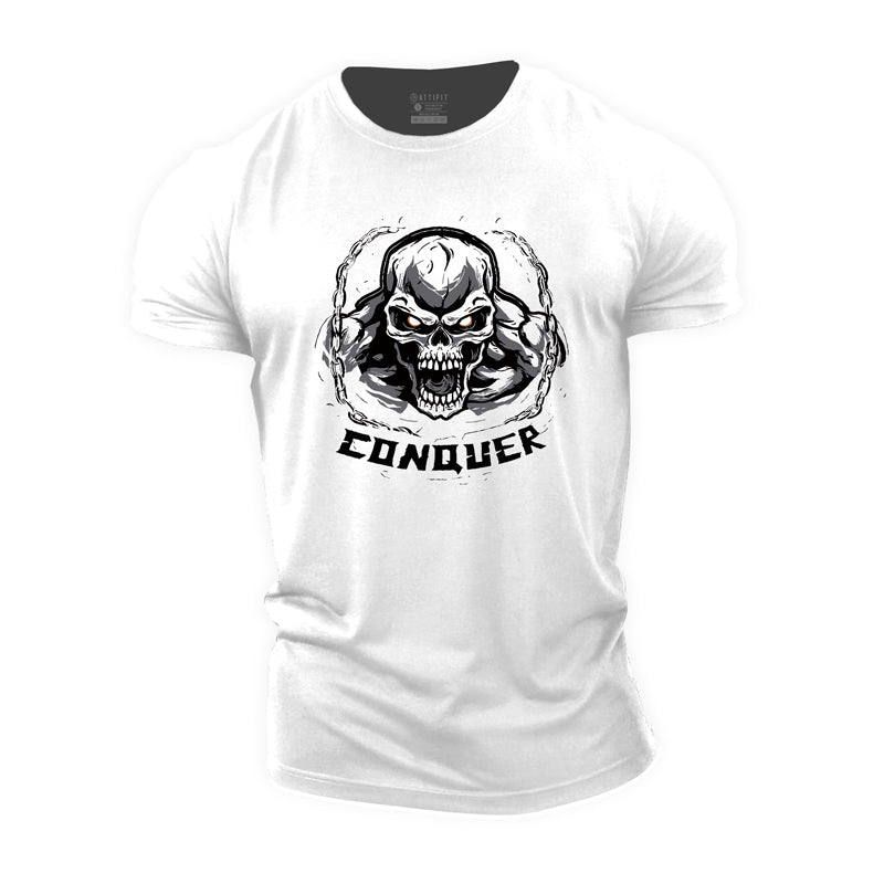 Conquer Skull Men's T-shirts