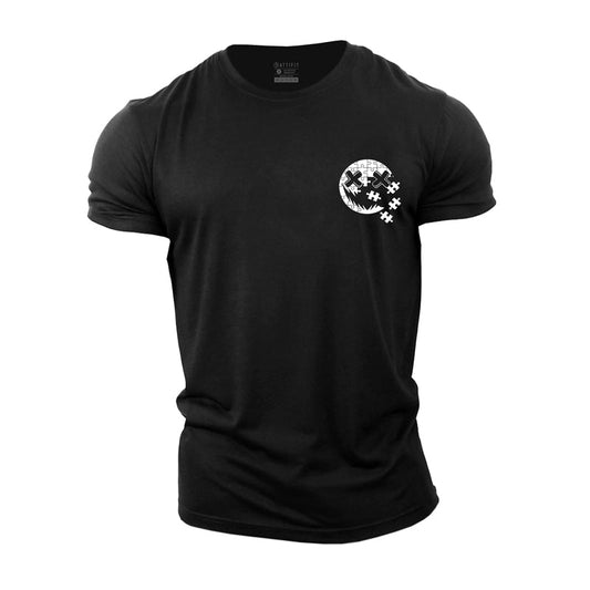Cotton Smile Puzzle Graphic Men's T-shirts