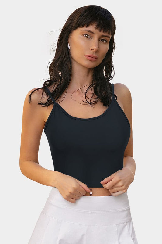 Vutru Ribbed Crop Sports Tank Top